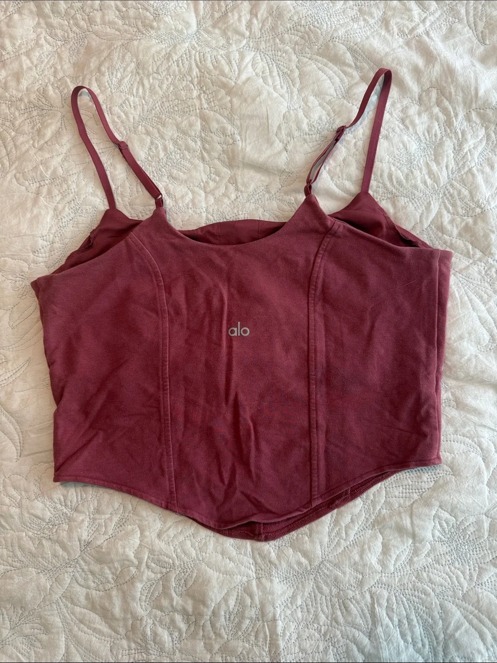 ALO Yoga Corset-Style Cropped Cami